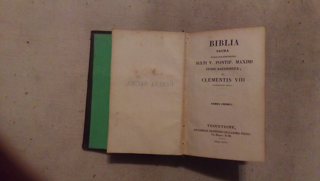 Biblia sacra vulgate editions sixti v. pontif. maximi jussu recognita et clementis VIII - Gaume Freres Paris 1828