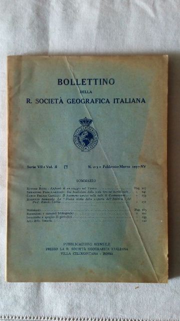 Bollettino della r. società geografica italiana. febbraio-marzo 1937