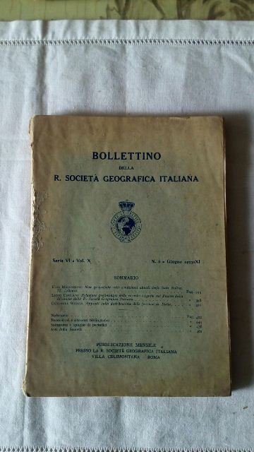 Bollettino della r. società geografica italiana. giugno 1933