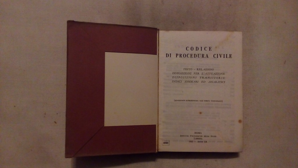 Codice di procedura civile - Istituto poligrafico dello stato libreria Roma 1942