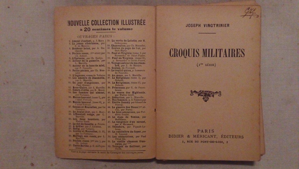 Croquis militaires - Joseph Vingtrinier Didier & Mericant editeurs Paris 1 serie
