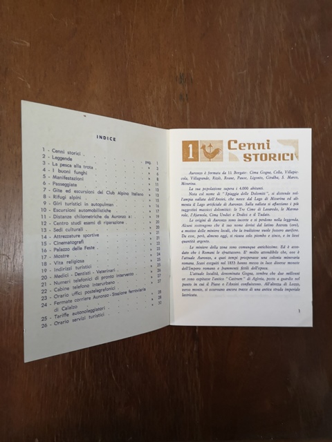Depliant carnet di auronzo 1972 - Azienda autonoma soggiorno di auronzo e misurina