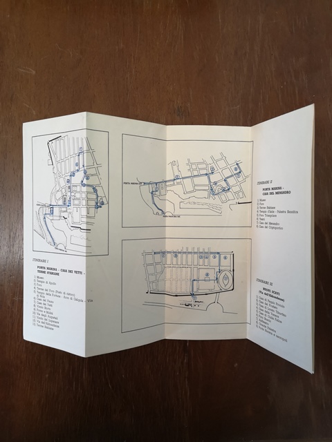 Depliant Pompei plan guide 1955 - Ente provinciale per il turismo napoli