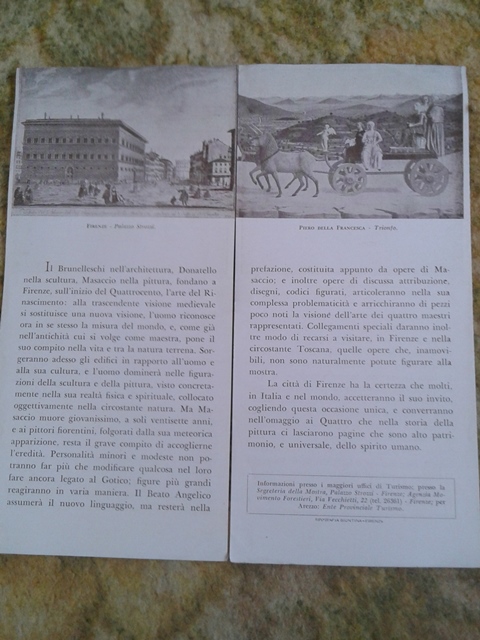 Depliant/opuscolo. mostra di quattro maestri. guida turistica vintage 1954