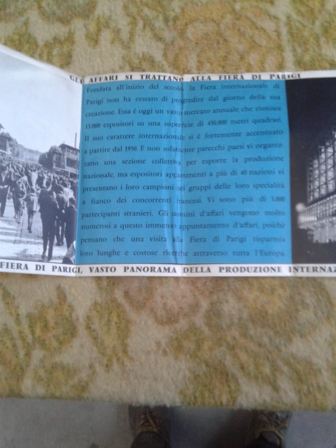 Depliant/opuscolo.foire de paris 1959. vintage guida turistica