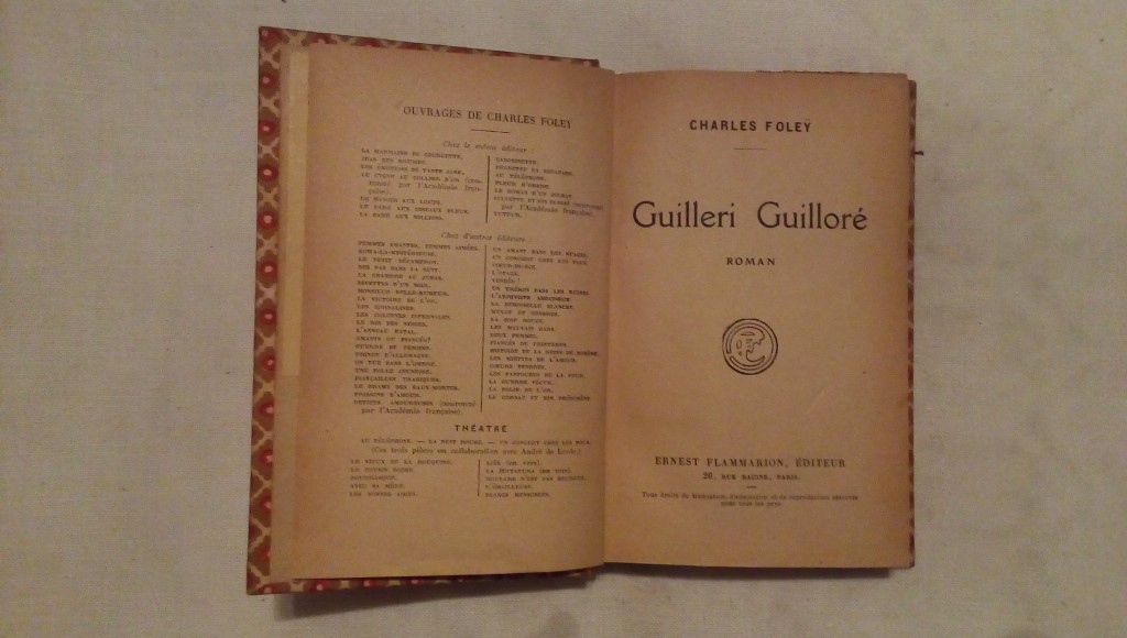 Guilleri Guillore roman - Charles Foley