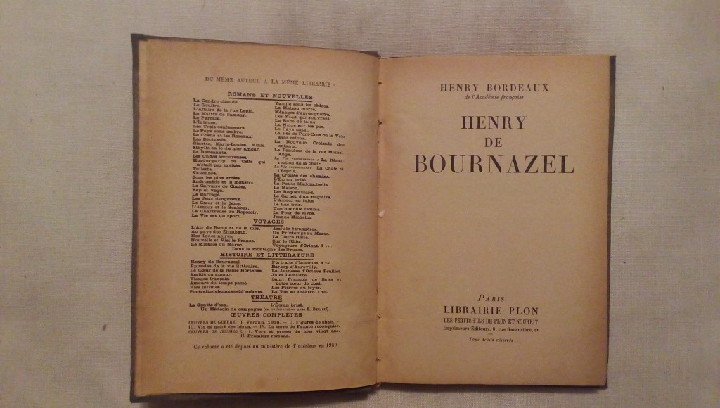 Henry de bournazel - Henry Bordeaux Plon Paris