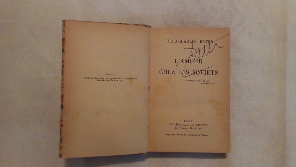 L'amour chez les soviets - Louis Charles Royer 1932