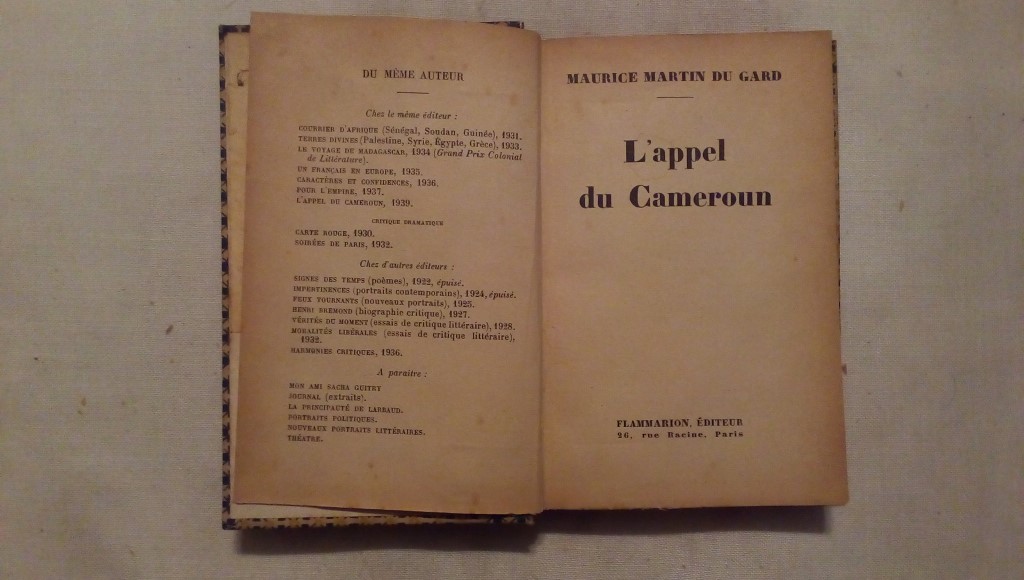 L'appel du cameroun - Maurice Martin du Gard - Flammarion Editeur