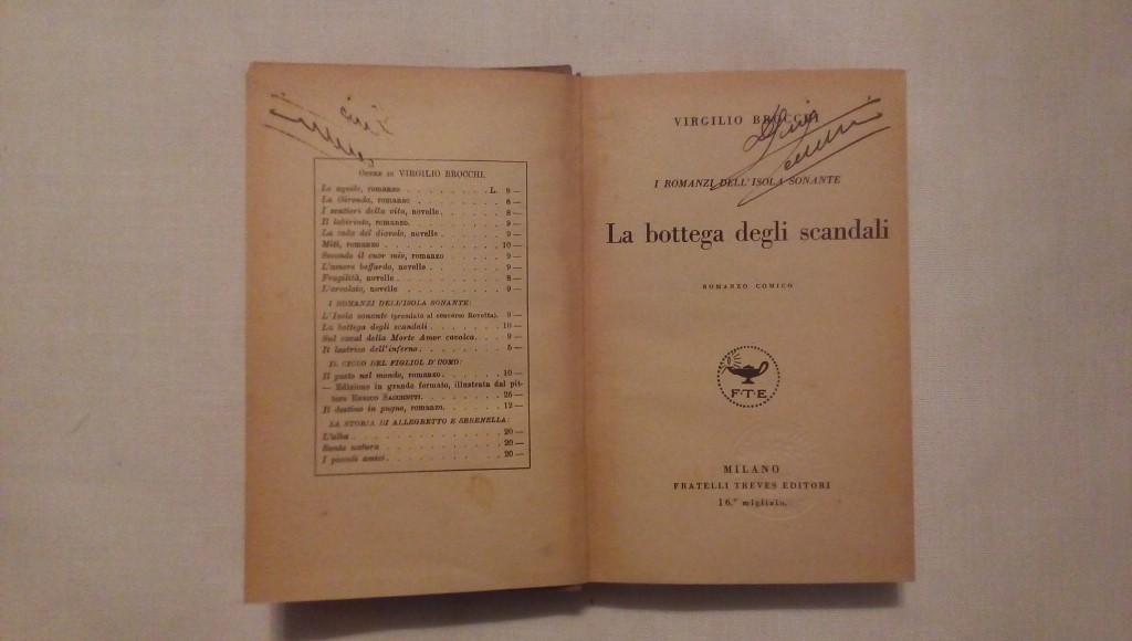 La bottega degli scandali - Virgilio Brocchi 1931