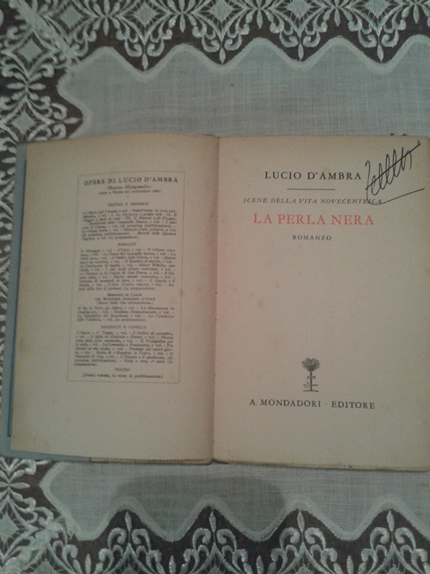 La perla nera - Lucio D'Ambra Mondadori 1933