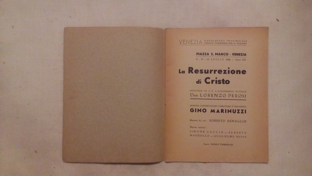La resurrezione di Cristo - Lorenzo Perosi - Piazza San Marco Venezia 1936