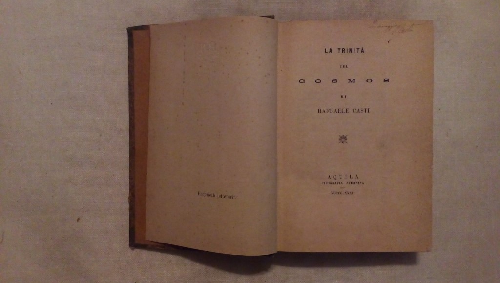 La trinità del cosmos di Raffaele Casti - Tipografia Aternina Aquila 1877