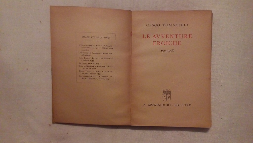 Le avventure eroiche - Cesco Tommaselli Mondadori 1941