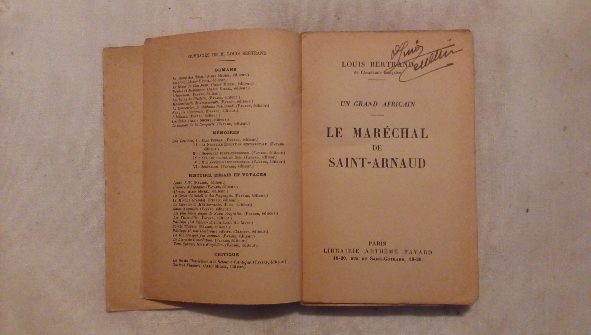 Le marechal de Saint Arnaud - Louis Bertrand - Fayard Paris