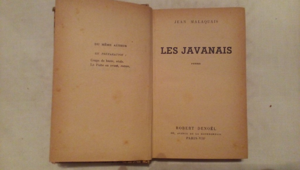 Les javanais - Jean Malaquais 