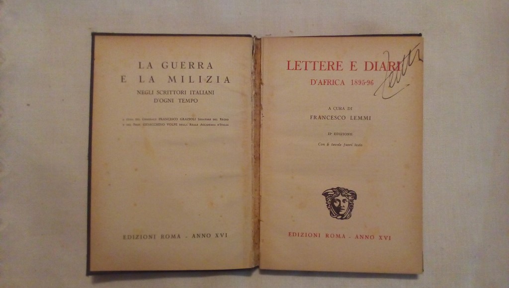 Lettere e diari d'Africa 1895-96 Francesco Lemmi