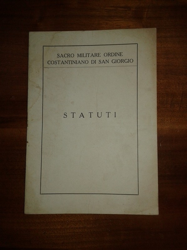 Libretto/ Opuscolo  STATUTI. SACRO MILITARE ORDINE COSTANTINIANO DI SAN GIORGIO Cannes 1934