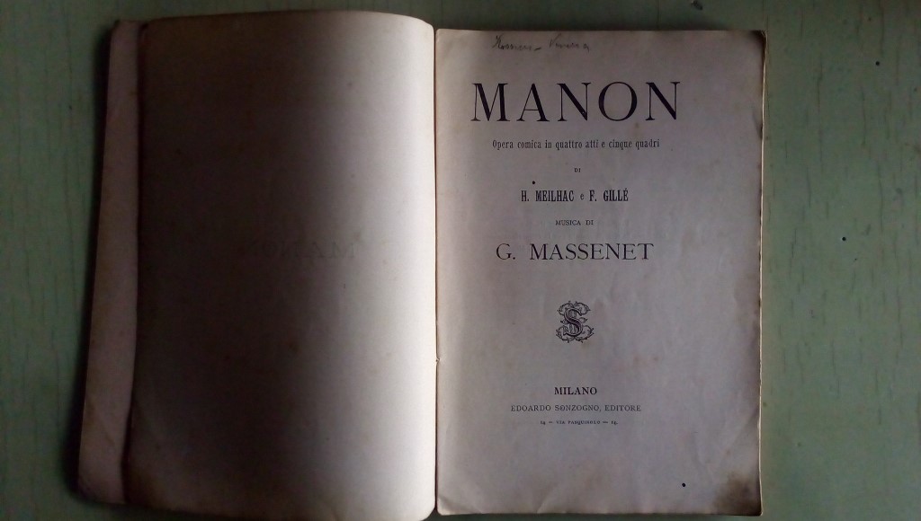Opera/ MANON  G. Massenet