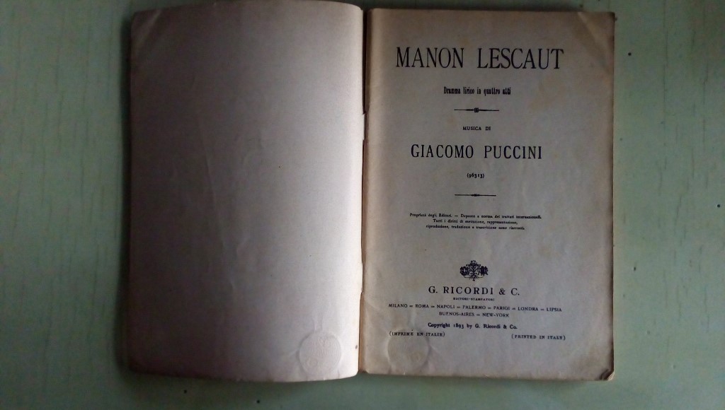 Opera/ Manon Lescaut 