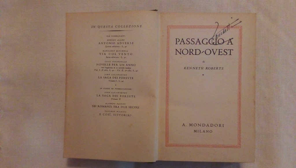 Passaggio a nord ovest - Kenneth Roberts 1939