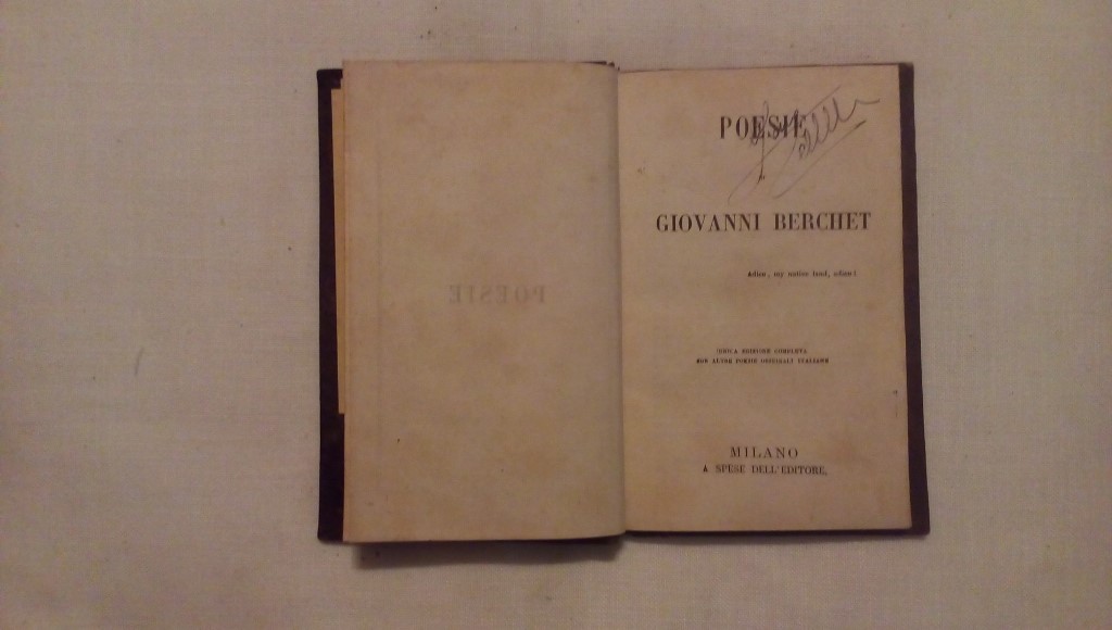 Poesie Giovanni Berchet