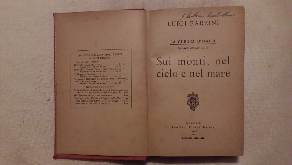 Sui monti nel cielo e nel mare gennaio giugno 1916 - Luigi Barzini Treves
