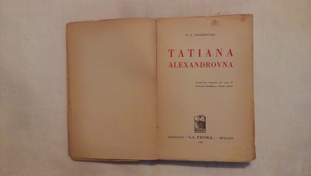 Tatiana Alexandrovna - E.A. Nagrodscaia 1938