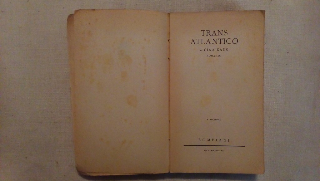 Trans atlantico - Kaus Bompiani 1942