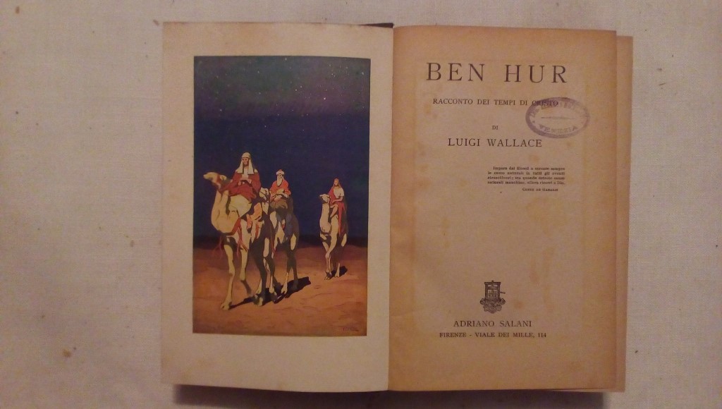 Ben Hur racconto dei tempi di Cristo - Luigi Wallace 1930