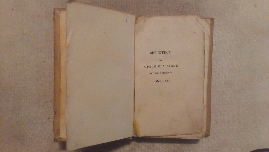Biblioteca di opere classiche antiche e moderne - fascicolo CXV Prose scelte d'italiani viventi Girolamo Tasso Venezia 1844