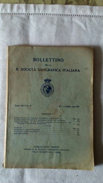 Bollettino della r. società geografica italiana. luglio 1933
