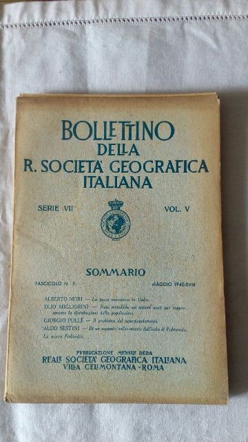Bollettino della r. società geografica italiana.maggio 1940
