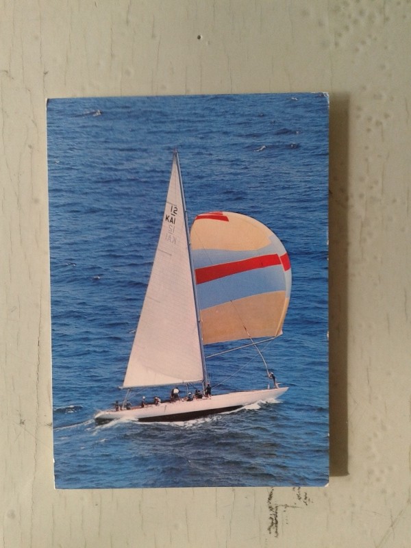 Cartoline lago vela/barca vintage