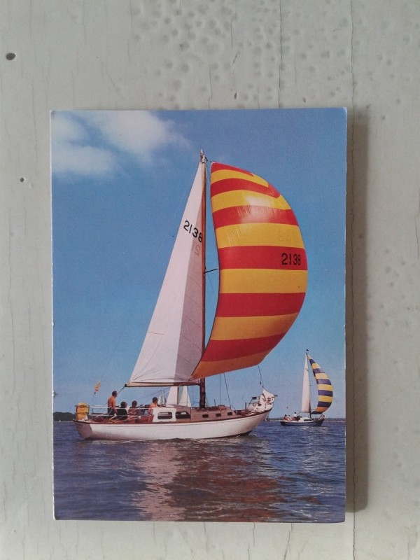 Cartoline lago vela/barca vintage