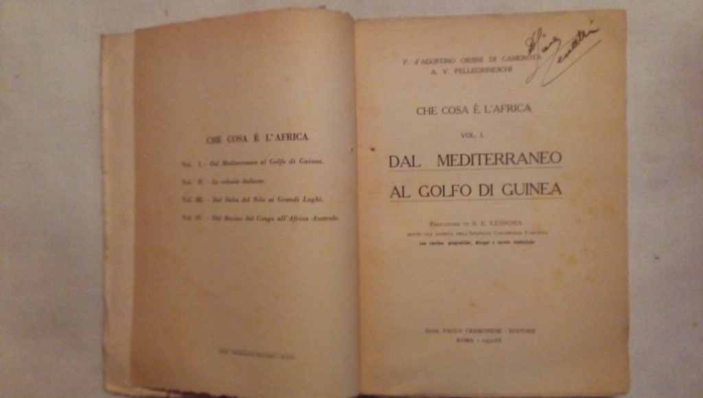 Che cosa è l'Africa dal mediterraneo al golfo di Guinea - Paolo Cremonese Roma 1931