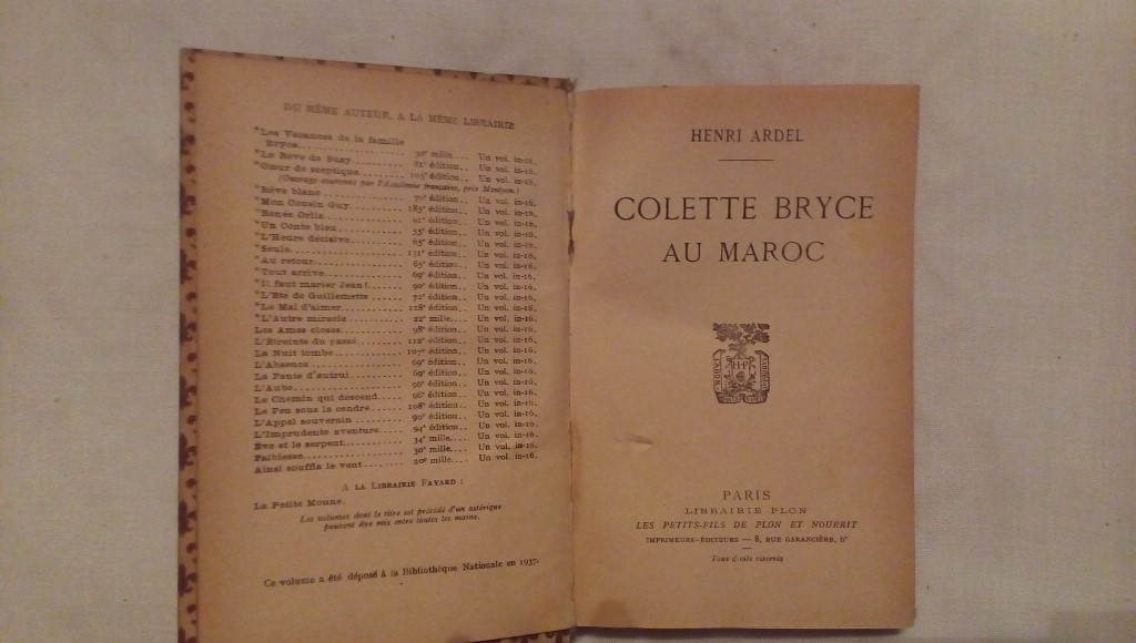 Colette bryce au maroc - Henri Ardel