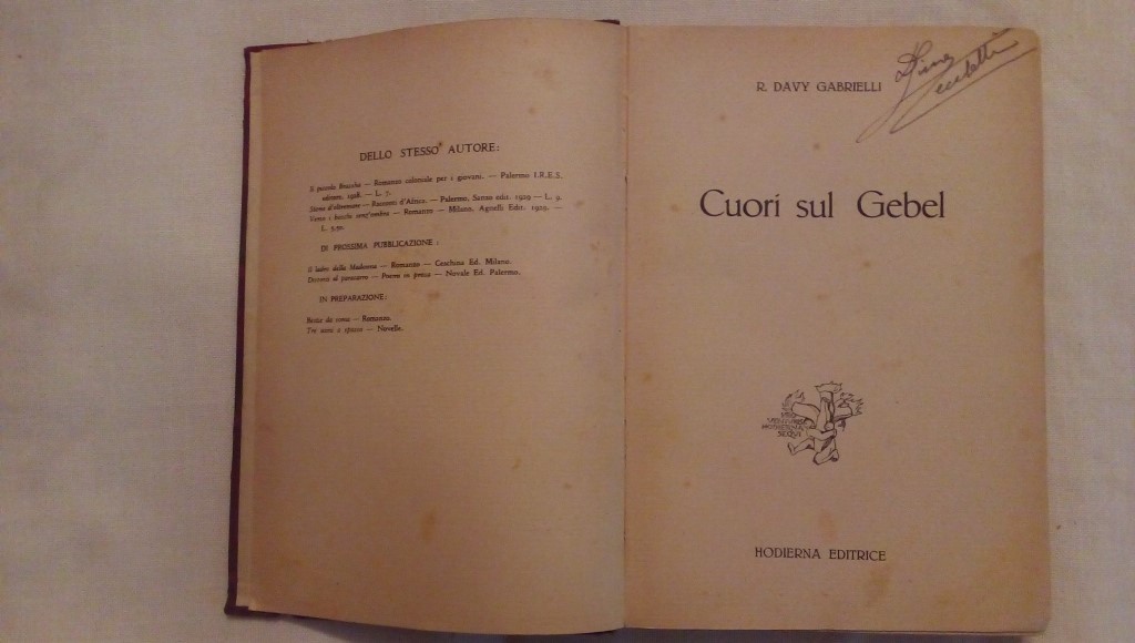 Cuori sul Gebel - R. Davy Gabrielli 1930