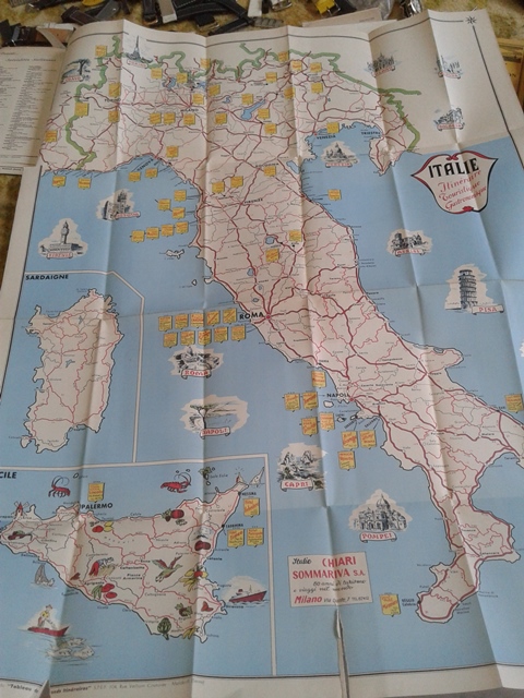 Depliant/opuscolo. ITALIA. mappa. guida turistica vintage