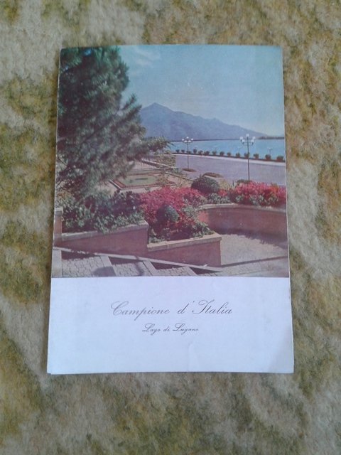 Depliant/opuscolo campione d'italia. lugano. guida turistica vintage