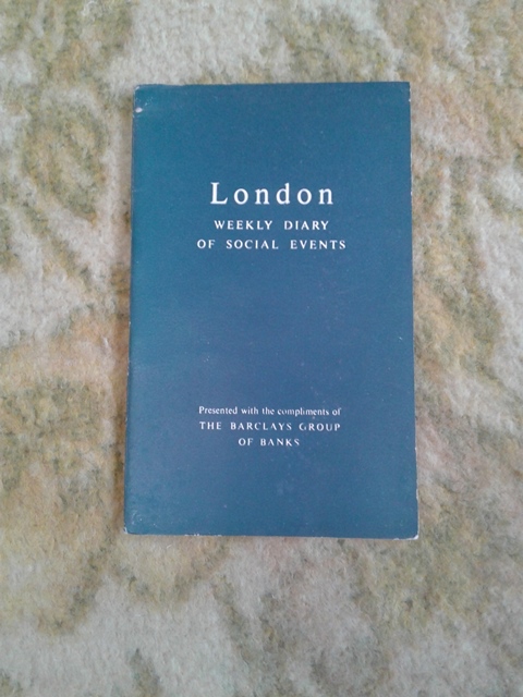 Depliant/opuscolo. London weekly diary of social events. guida turistica vintage
