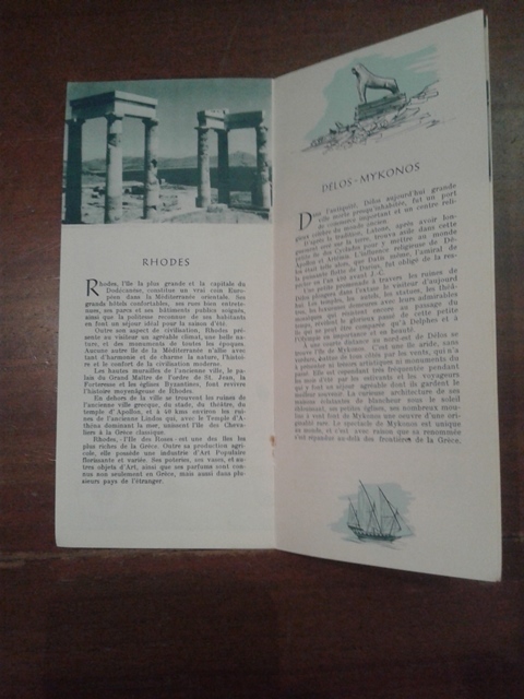 Depliant/opuscolo.croisières en ègèe. guida turistica vintage 