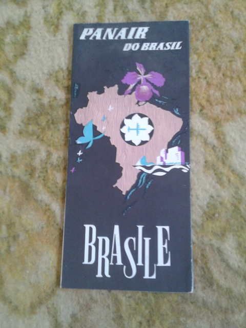 Depliant/opuscolo.panair do brasil. vintage guida turistica