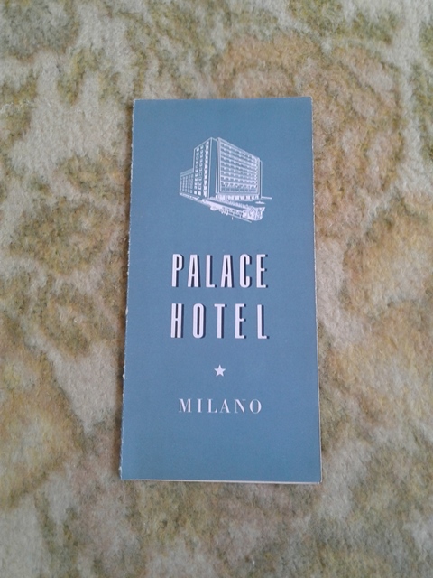 Depliant/opuscolo.palace hotel milano. guida turistica vintage