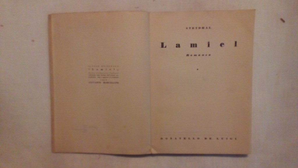 I capolavori del passato - Stendhal lamiel romazo 1944