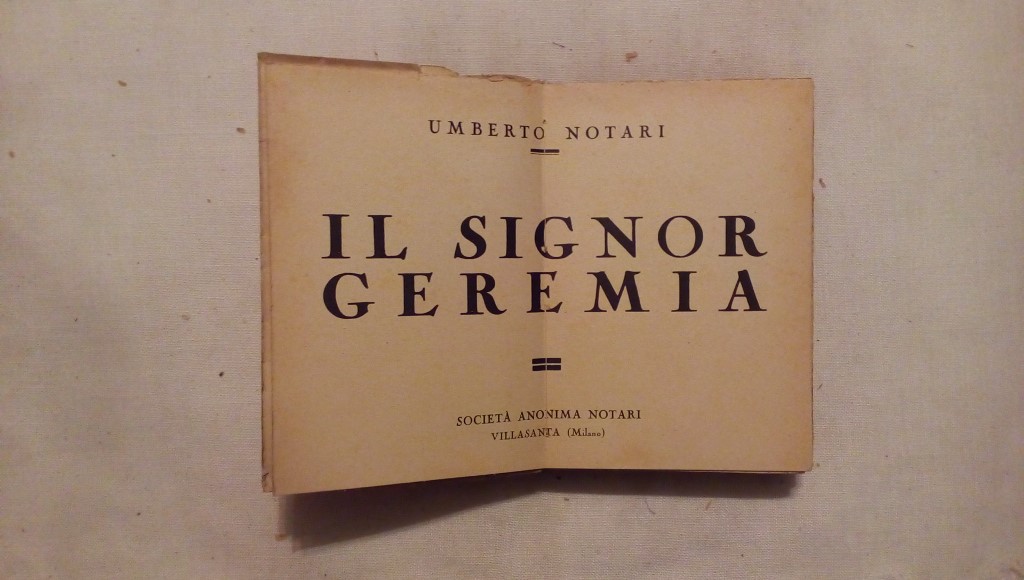 Il signor Geremia - Umberto Notari 1936
