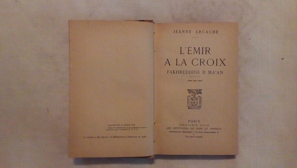 L'emir a la croix - Jeanne Arcache 1938