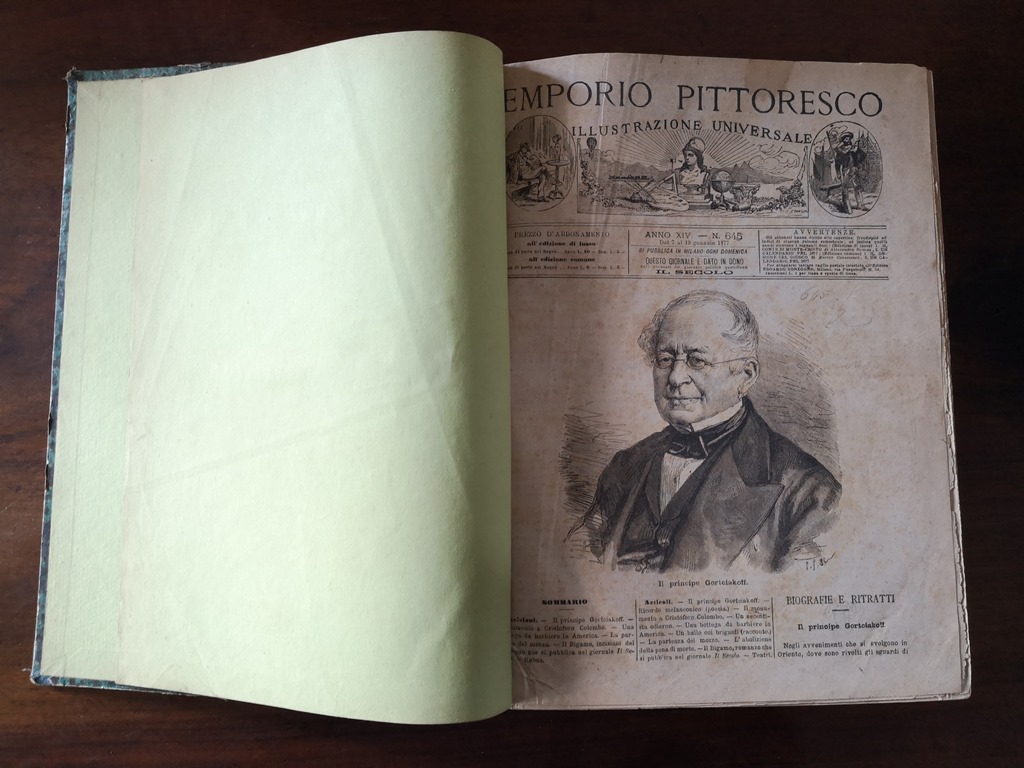 L'emporio pittoresco - giornale settimanale - 1877 - anno xiv completo unico volume milano, sonzogno edoardo, 1877