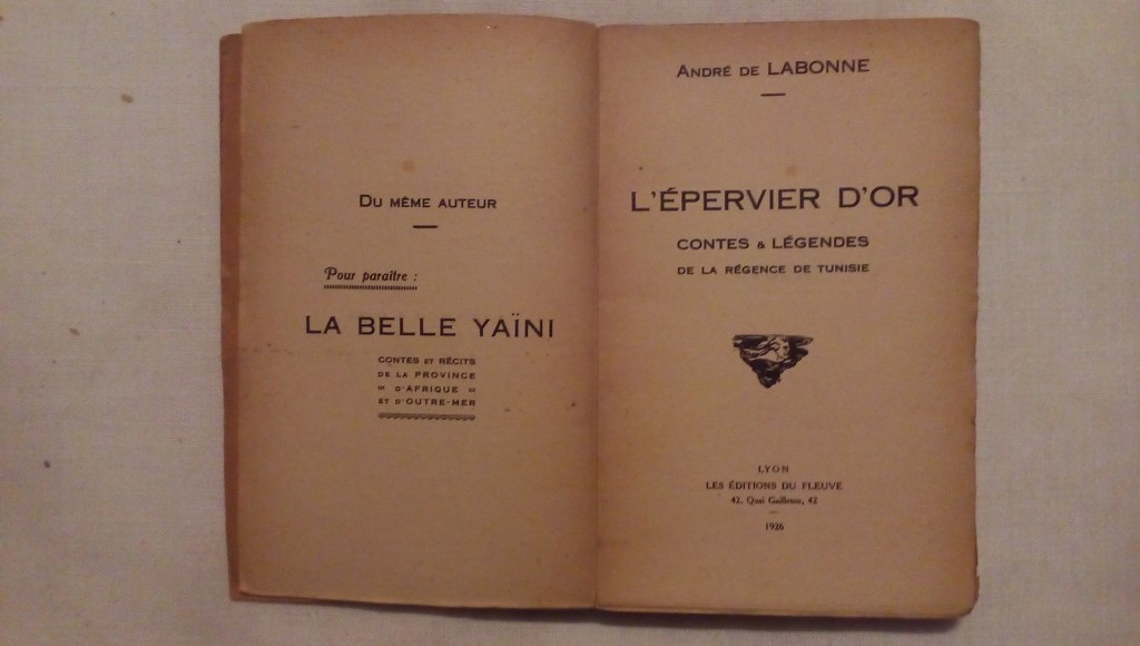 L'epervier d'or contes a legendes - Andre de Labonne 1926
