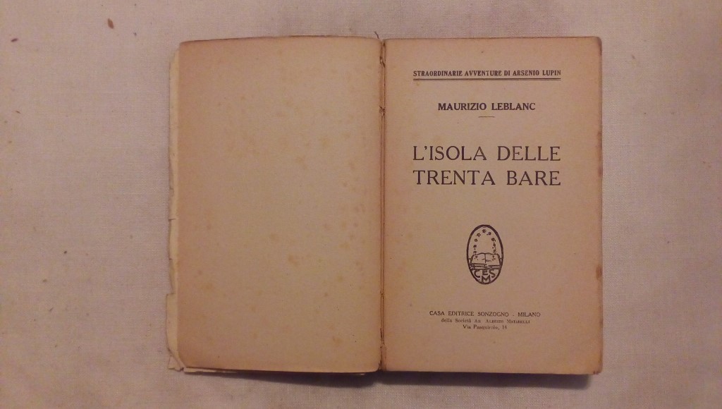 L'isole delle trenta bare - Maurizio Leblanc Sonzogno 1922